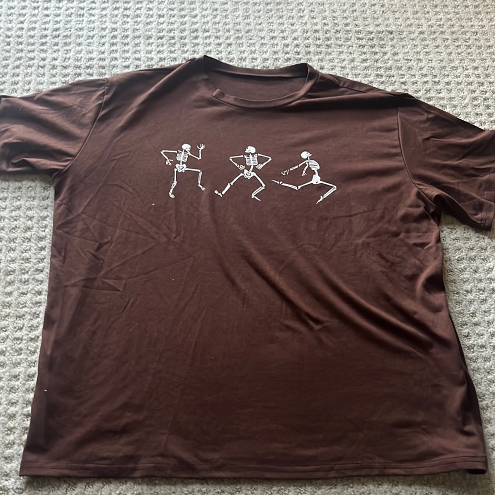 Brown skeleton shirt